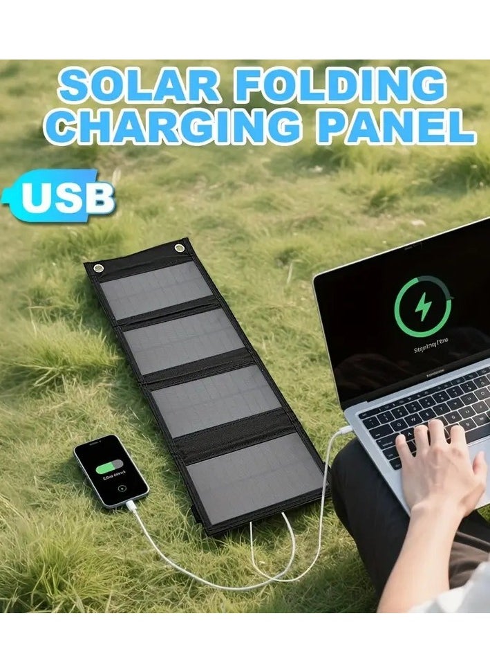 Generic 10W Portable Solar Charger(5V/2A Max), Waterproof IP65 Foldable Panel with Dual Smart USB Output Compatible iPhone Xs/X/8/7, iPad, Samsung for Outdoor Hiking Camping Backpacking (PN-10)  - Image 3