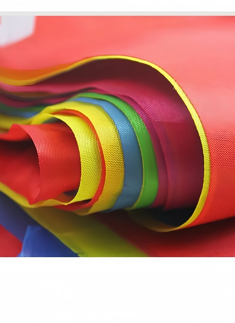 Lee Yon 100M Bunting Banner, Multicolor Flag Banners with 150 pcs Triangle Flags, Nylon Fabric Bunting Banners for Birthday, Wedding, Outdoor, Indoor Activity, Party Decoration Home Decorations  - Image 4