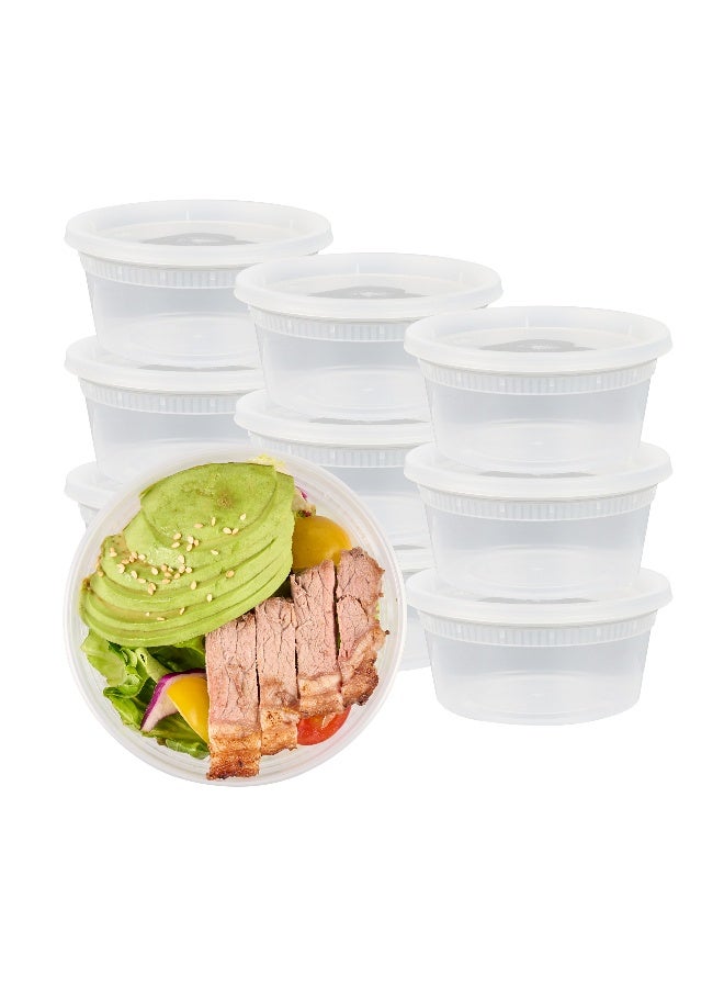 Restaurantware Asporto 12 Ounce To Go Boxes, 100 Microwavable Round Soup Containers - Clear Plastic Lids Included, Do Not Contain BPA, Clear Plastic Soup Containers, Disposable  - Image 2