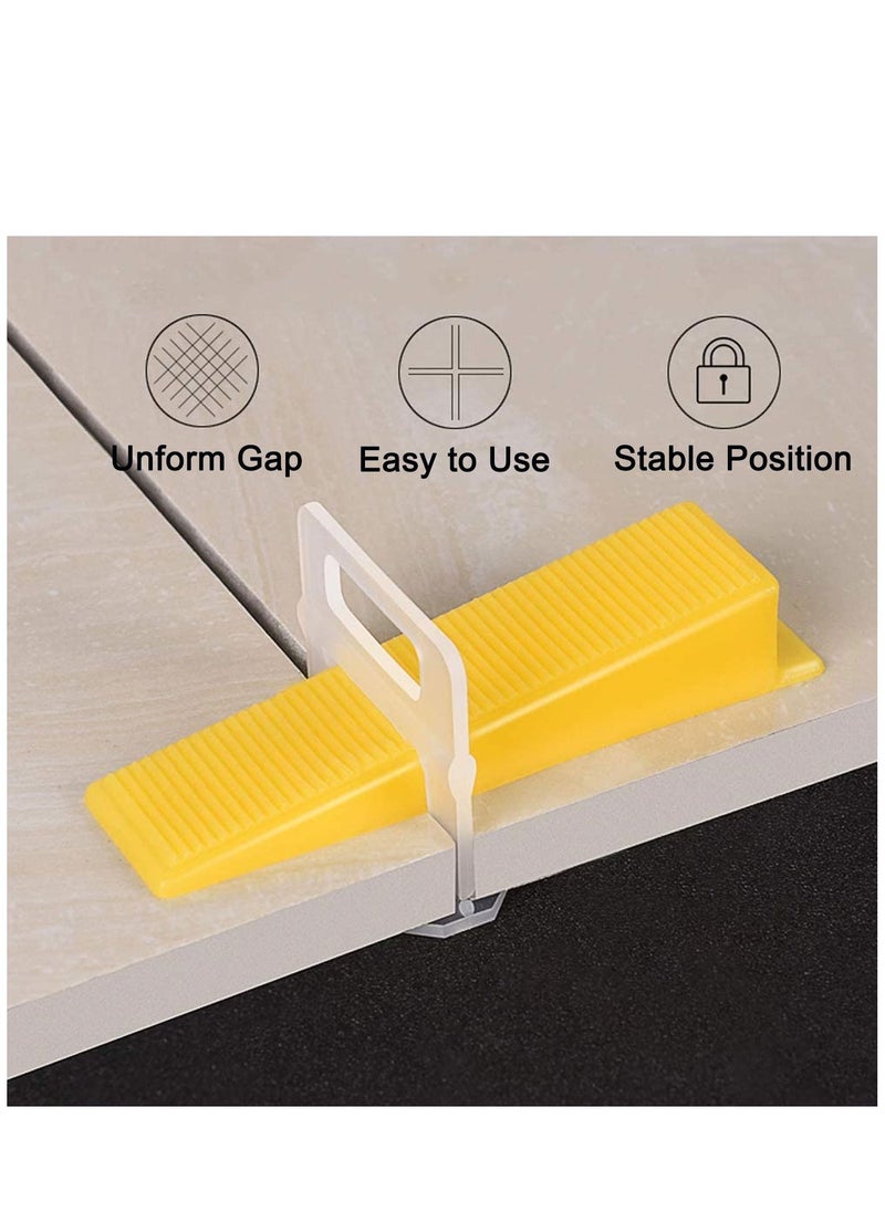 Excefore - Tile Leveling System Clips 500 Pack DIY Tiles Leveler Spacers Reusable Tools for Professional Ceramic Stone and Installation 1/8''(3mm) - Image 1