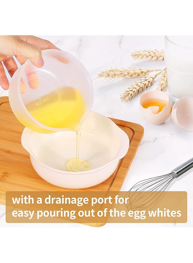 KASTWAVE Egg White Separator Eggs Yolk Separators Multi Eggs White Yolk Filter 5 6 Eggs Divider,Saves Time Chicken Baking Tools,Orange - Image 4