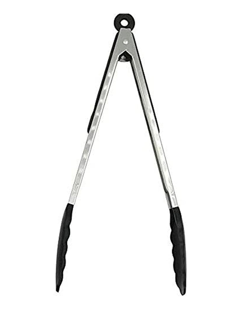 Morlife Stainless Steel Silicone Clip Tongs 12 Inch 3*34CM - Image 1