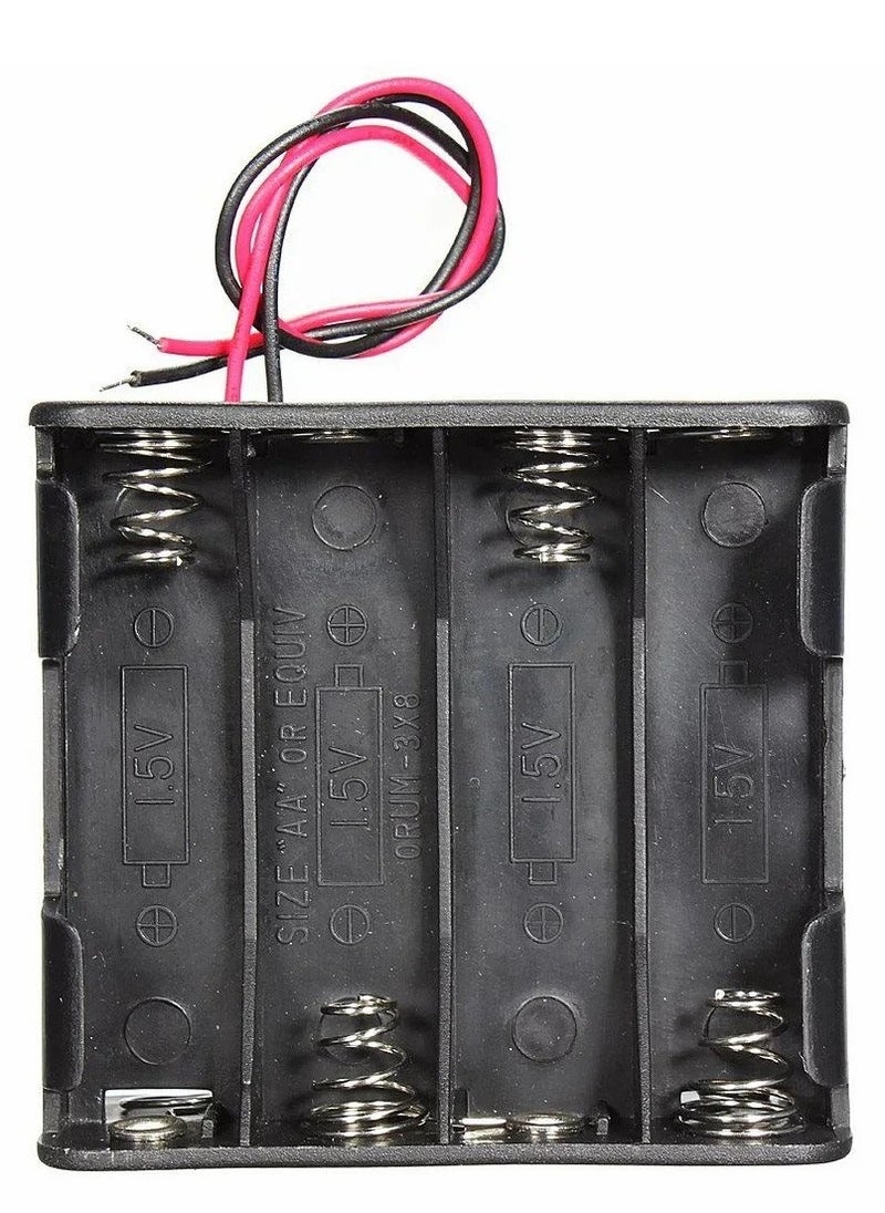 Generic Battery Holder 4*AA, 6V Output 4 AA Batteries Holder with Wire  - Image 2