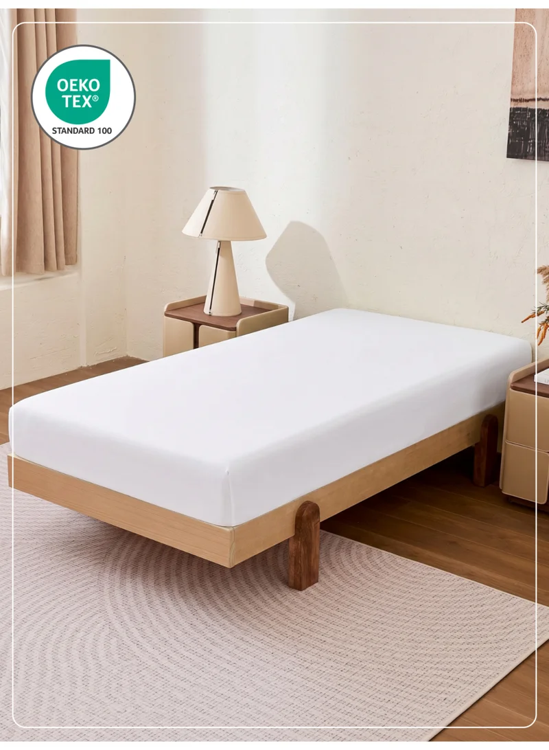 Donetella 1 Pcs Twin Fitted Sheet 120x200 cm | OEKO-TEX Certified Brushed Microfiber Deep Pocket Sheet with All Around Elastic | Ultra Soft, Wrinkle Resistant, Easy Care, Safe for Sensitive Skin