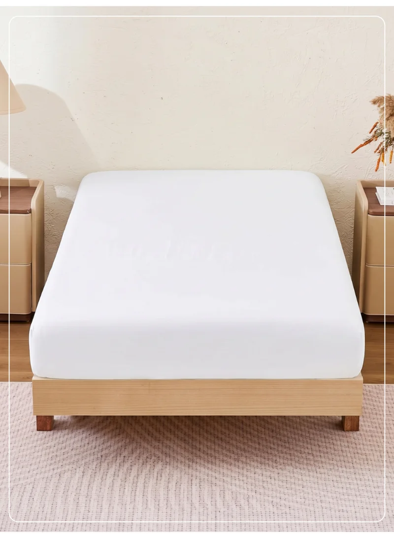 Donetella 1 Pcs Twin Fitted Sheet 120x200 cm | OEKO-TEX Certified Brushed Microfiber Deep Pocket Sheet with All Around Elastic | Ultra Soft, Wrinkle Resistant, Easy Care, Safe for Sensitive Skin
