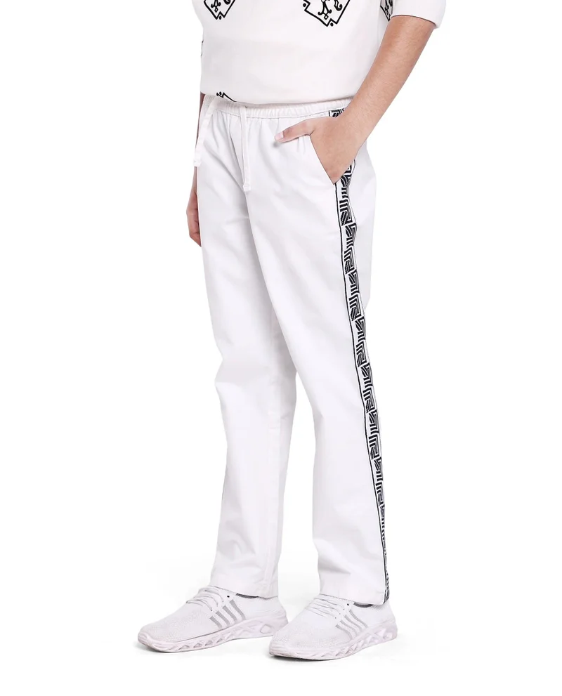 Rare Ones Rare Ones Kids Novi White Cotton Solid Trouser