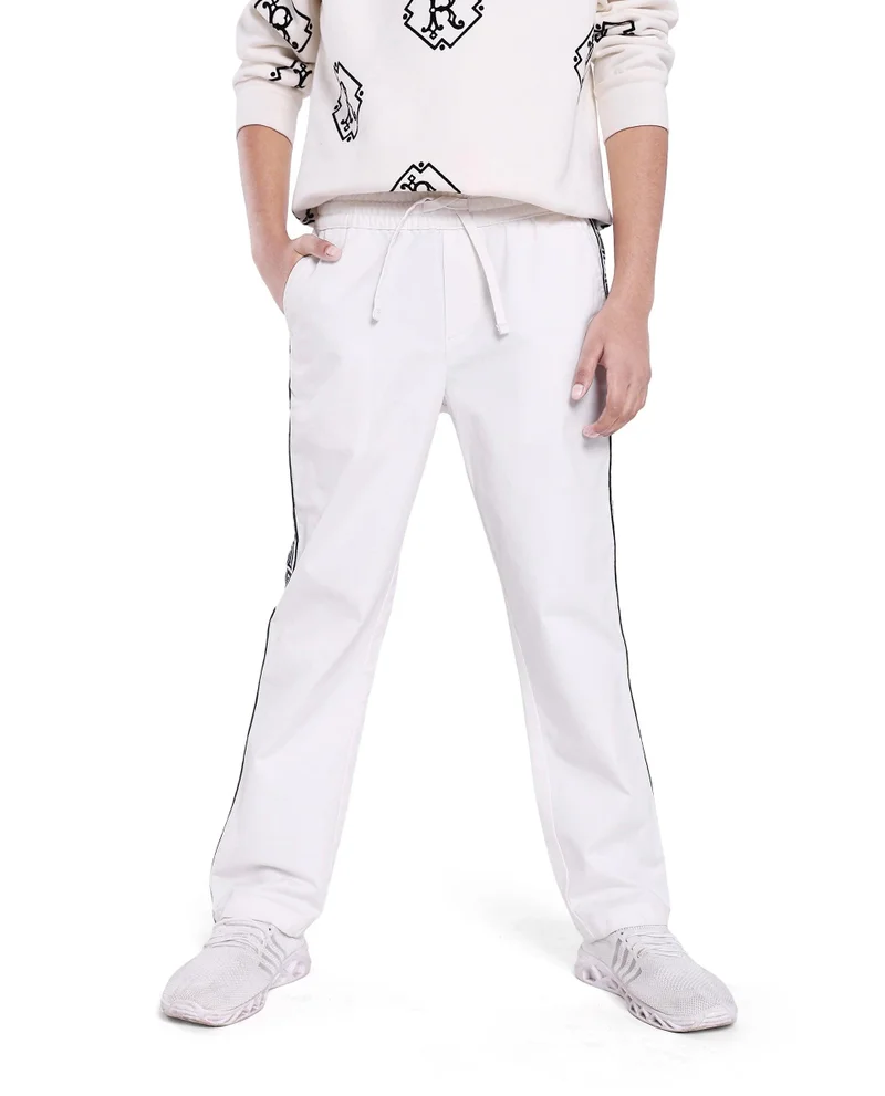 Rare Ones Rare Ones Kids Novi White Cotton Solid Trouser