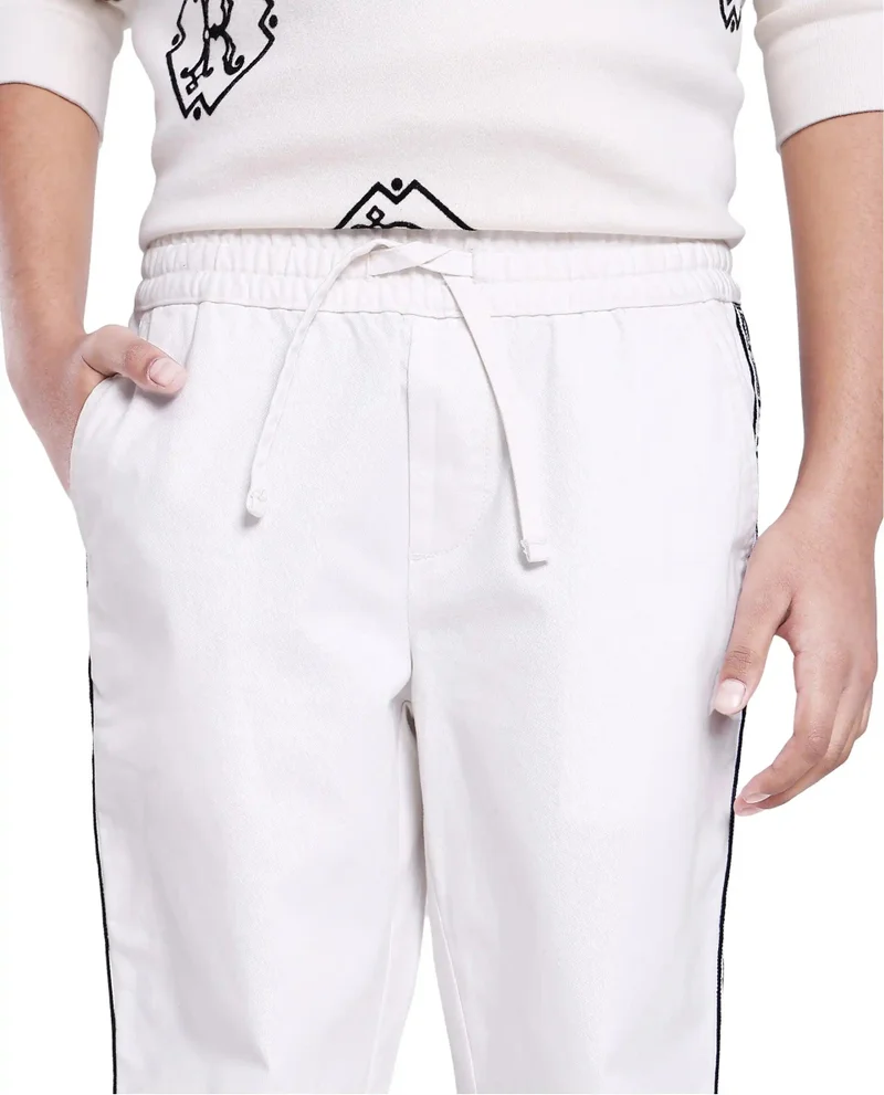 Rare Ones Rare Ones Kids Novi White Cotton Solid Trouser