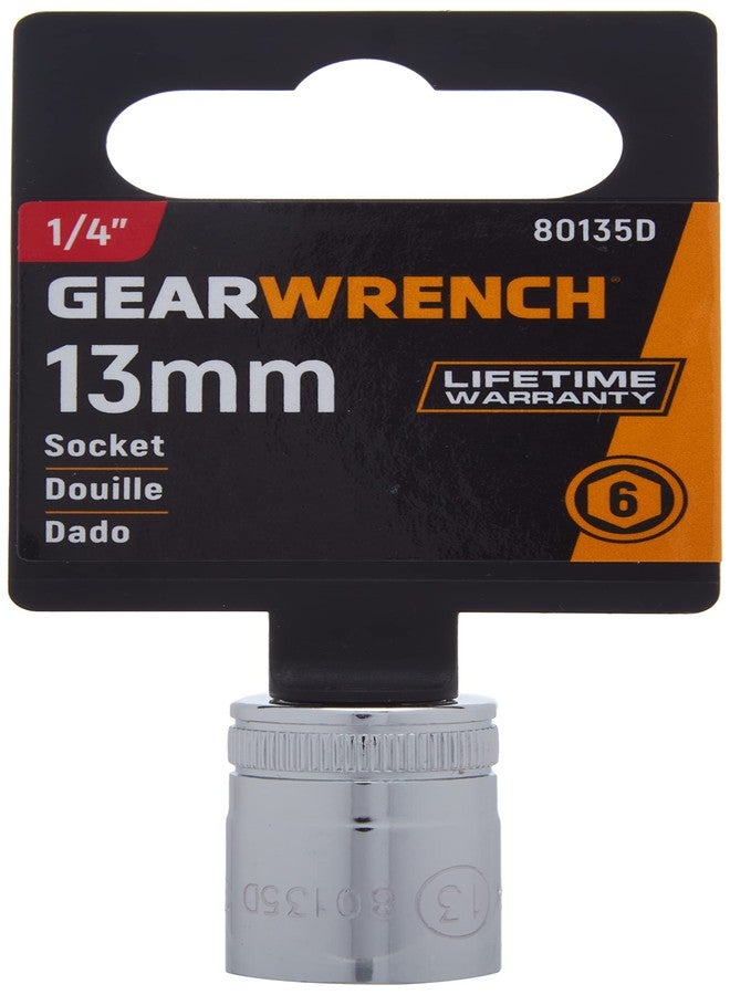GEARWRENCH 1/4" Drive 6 Point Standard Metric Socket 13mm - 80135D , Black - Image 3