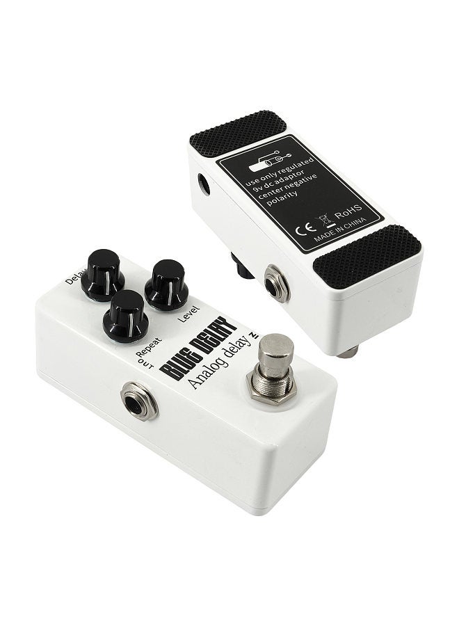 Generic Guitar Analog Delay Pedal Electric Guitar Effects Pedal True Bypass Zinc Alloy Shell DC 9V 6.35mm Input/Output Interface Delay/Repeat/Lever 3 Knobs Mini Guitar Analog Delay Effector  - Image 2