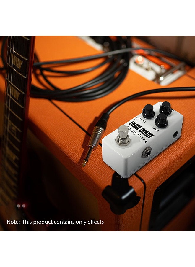 Generic Guitar Analog Delay Pedal Electric Guitar Effects Pedal True Bypass Zinc Alloy Shell DC 9V 6.35mm Input/Output Interface Delay/Repeat/Lever 3 Knobs Mini Guitar Analog Delay Effector  - Image 3
