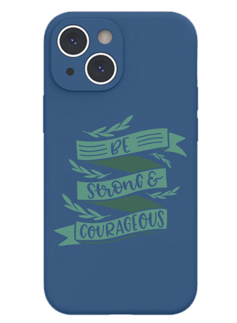 Theodor Protective Slim Fit Case Liquid Silicone Cover with Full Body Protection Anti-Scratch Shockproof Case For iPhone 14 Blue  - Be the Light in the Dark - Image 1