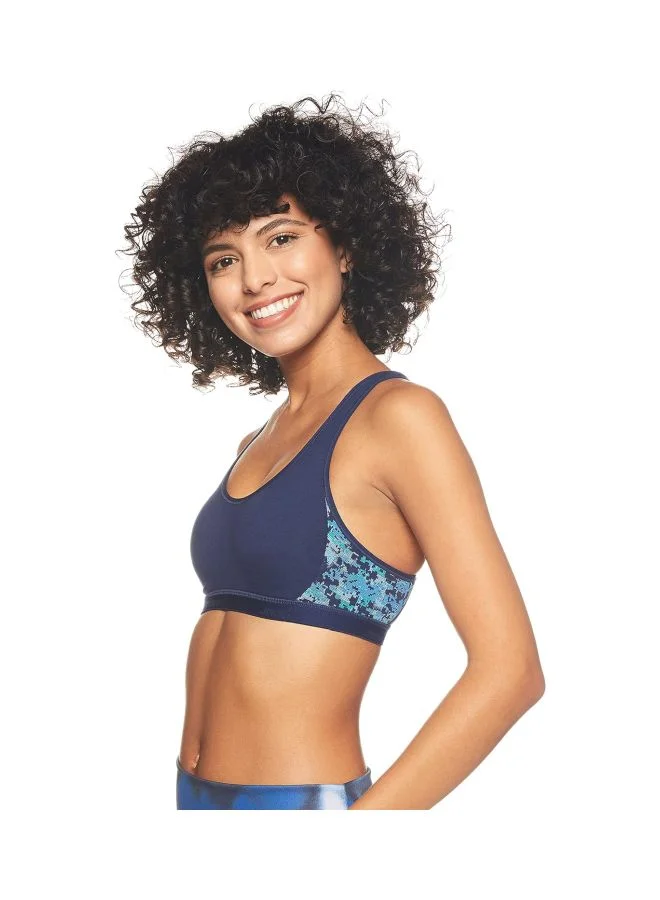 Jockey RUBY PRINTED ASSORTED Women Cotton Low Impact Non Padded Racerback Active Bra for Women | Best Price UAE