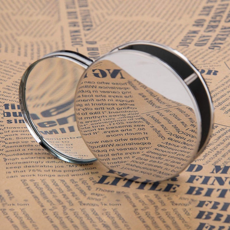 Mini 20X Folding Pocket Magnifier with Metal Case  Portable Reading Magnifying Glass for Inspection Jewelry Coins Hobby Travel