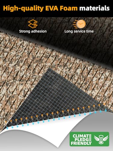 FOCEAN Boat Flooring EVA Foam Boat Decking Camo Marine Flooring Self-Adhesive Marine Mat for Motorboat RV Yacht Kayak, 94.5''x 15.7'', Gravel Camo - Image 2