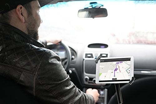 CTA Digital Multi-Flex Car Mount – CTA Flex Security Car Mount with Lock and Key Security Enclosure for iPad 10th Gen 10.9-inch | iPad 7th /8th /9th Gen 10.2-inch & Other 7-14-inch Tablets - Black (PAD-MFSCM) - Image 3