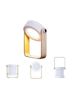 Touch Night Light Lamp, USB Rechargeable Desk Lights, 360° Rotatable Portable Foldable Lantern Lamp LED Light for Reading, Camping and Bedroom(Wood)