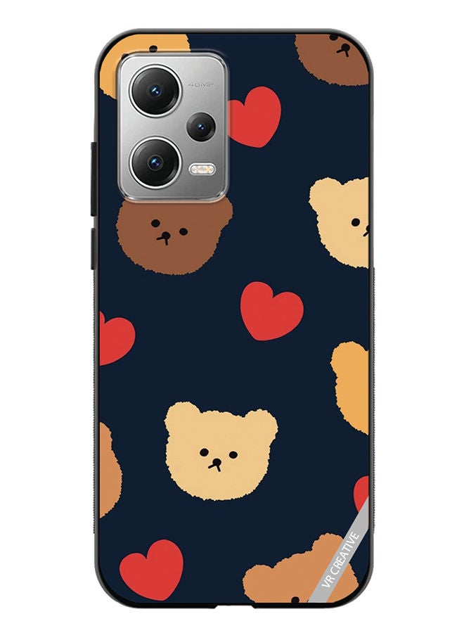 VR CREATIVE Protective Case Cover For Xiaomi Redmi Note 12 Teddy Face Design Multicolour - Image 1
