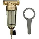 iSpring WSP-50 Reusable Whole House Spin Down Sediment Water Filter 50 Micron, 1" MNPT + 3/4" FNPT - Image 1