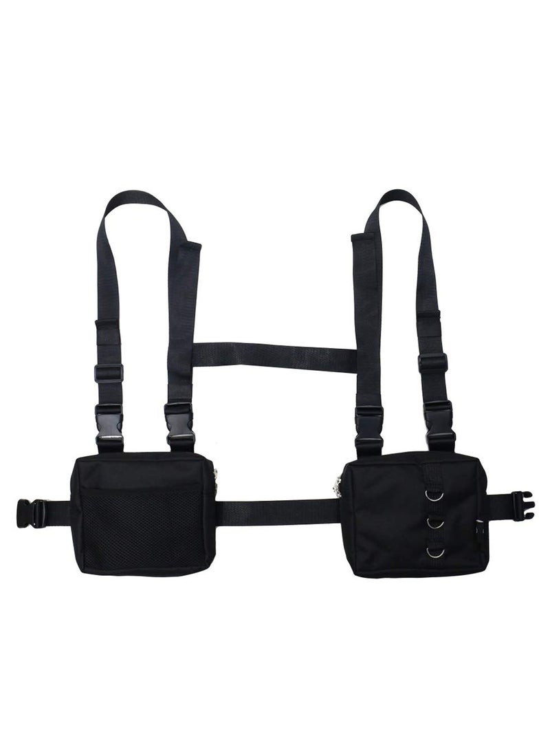 SYOSI - Chest Rig Bag Tactical Waist Packs Bag, Chest Front Bag Underarm Shoulder Bag, Hip Bag for Men Women Adjustable Shoulder Bags Multipurpose Sport Waist Bag, Black - Image 1