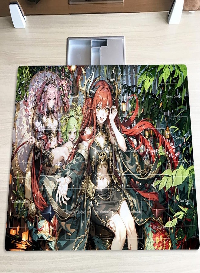 Mlikemat New Mlikemat Playmat Traptrix Girls TCG CCG OCG Trading Card Game Mat with Zones + Free Bag (ZD039-045-A) - Image 2