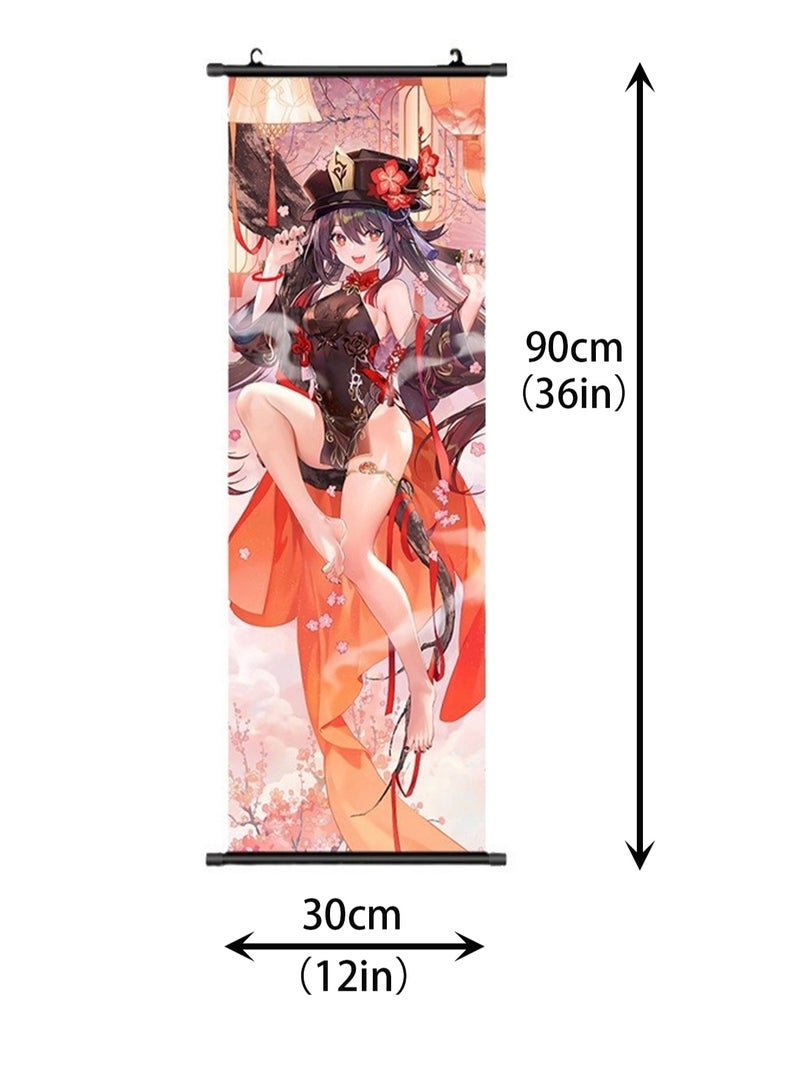 Genshin Impact Character Hanging Scroll Painting Bedroom Mural Home Decoration Painting Two-dimensional Comic Exhibition Poster (YS-2)  - Image 2