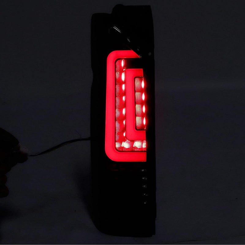 woobles Tail Lamp Assembly, Pair LED Taillights Assembly Quadrate Tail Lamp Fit for Hiace 200 Commuter Van 2005-2017 (Smoked) Smoked - Image 5