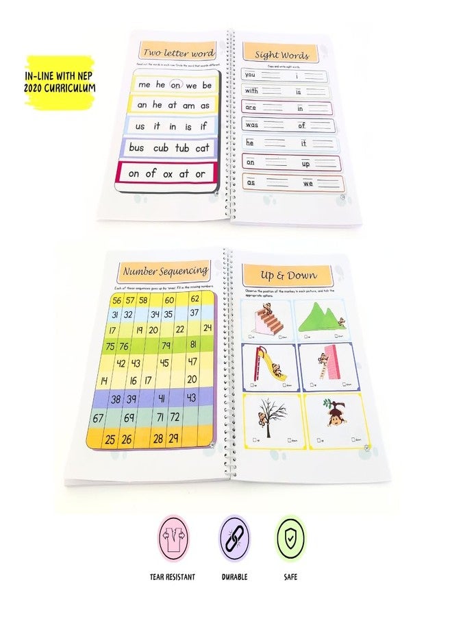 NerdNerdy Workbook -Task Rubric Level 2 for 4yr Old/All in one worksheets for LKG/Set of 160+ worksheets. - Image 5