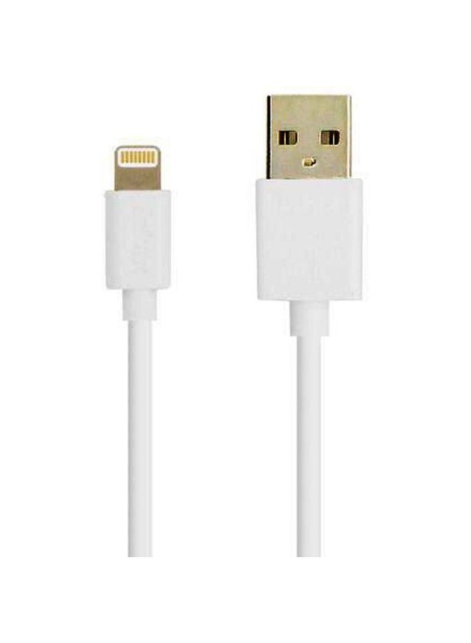 INKAX 8-Pin Lightning to USB Speed Data Cable, 1m, White, for iPhone & iPad - Image 1