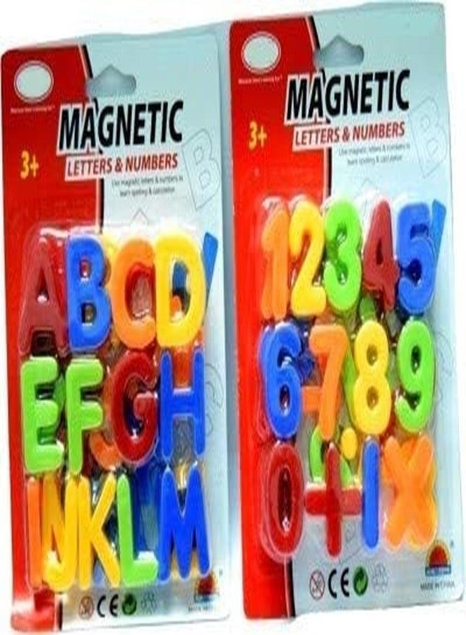 FLYmart ABCD Letters & Numbers Magnetic Learning Educational Toy for Kids | Best Toy for Learning, Spelling, Counting in Play & Fun | Early Learning Child Alphabets (Capital Letter) & Number Toy Combo