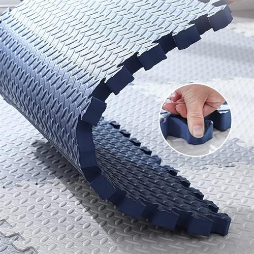 SIGNATRON 20mm Thick Exercise Mat Tiles, Gym Floor Mat Rubber, Interlocking Foam for Gymnastics, Exercise, Play Areas, Home Gyms, Dance Studios, Yoga (Blue - Green, 6Pcs) - Image 5