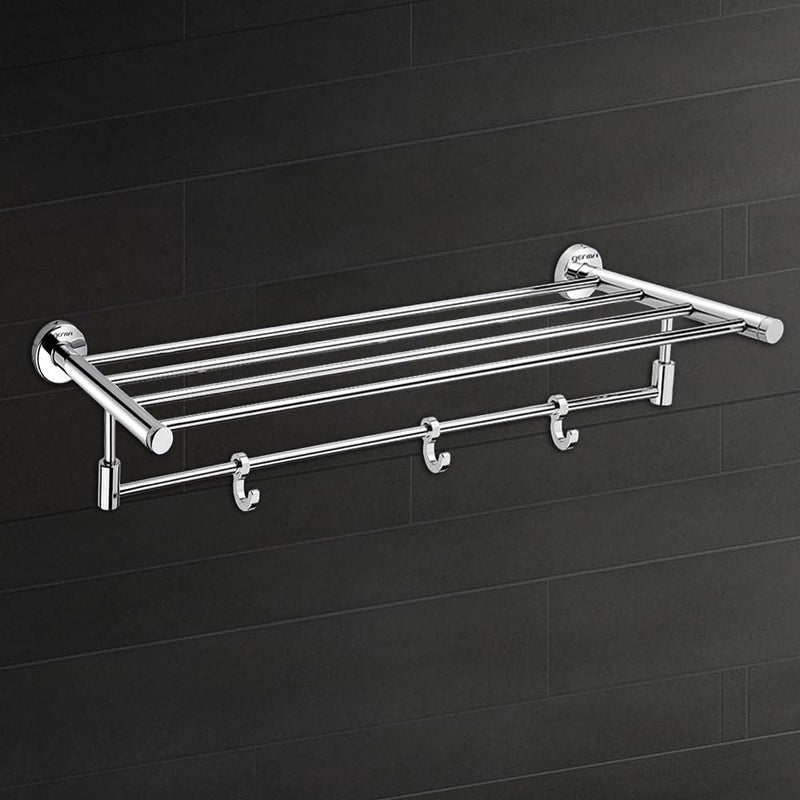 Germa Sanitarywares 304 Stainless Steel Towel Rack for Bathroom | Towel Stand for Wash Room | Towel Hanger | Towel Rack | Bathroom Accessories (Chrome) - Image 1