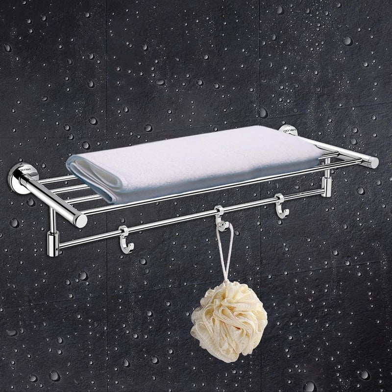 Germa Sanitarywares 304 Stainless Steel Towel Rack for Bathroom | Towel Stand for Wash Room | Towel Hanger | Towel Rack | Bathroom Accessories (Chrome) - Image 3