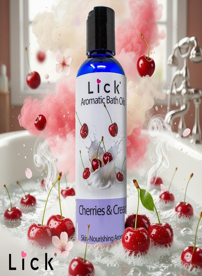 Lick Cherries and Whipped Cream Aromatic Bath Oil - Dessert Aromas Collection - Lightweight Soaking Oils for Relaxation, 4 oz - Image 3