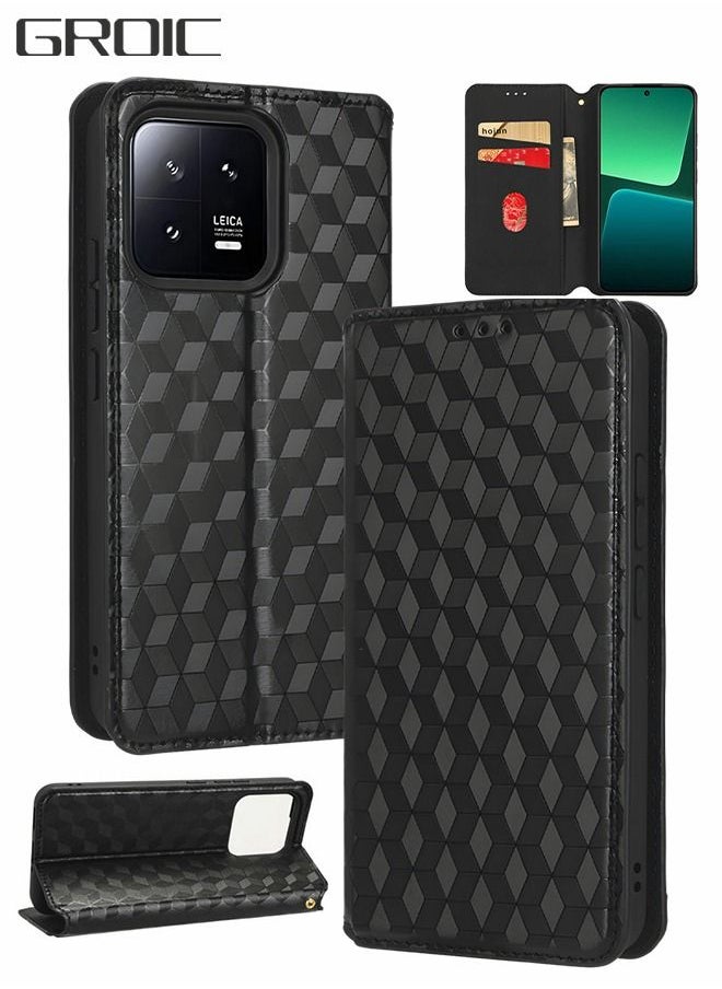 GROIC - Compatible with Xiaomi 13 Pro 6.73'' Case,Premium Leather Wallet Case with Kickstand and Card Slots,Visual Stereoscopic Embossing Design Flip phone Shell for Xiaomi 13 Pro - Image 1