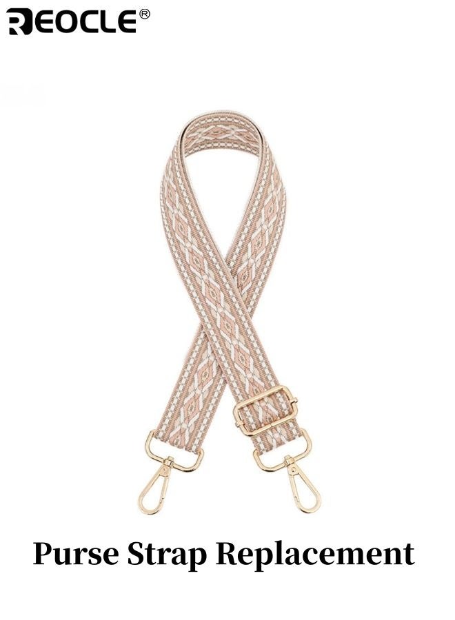 REOCLE Purse Strap Replacement with Adjustable Length and Crossbody Design Handbag Shoulder Strap with Secure Clasp for Women Purse Accessory - Image 1