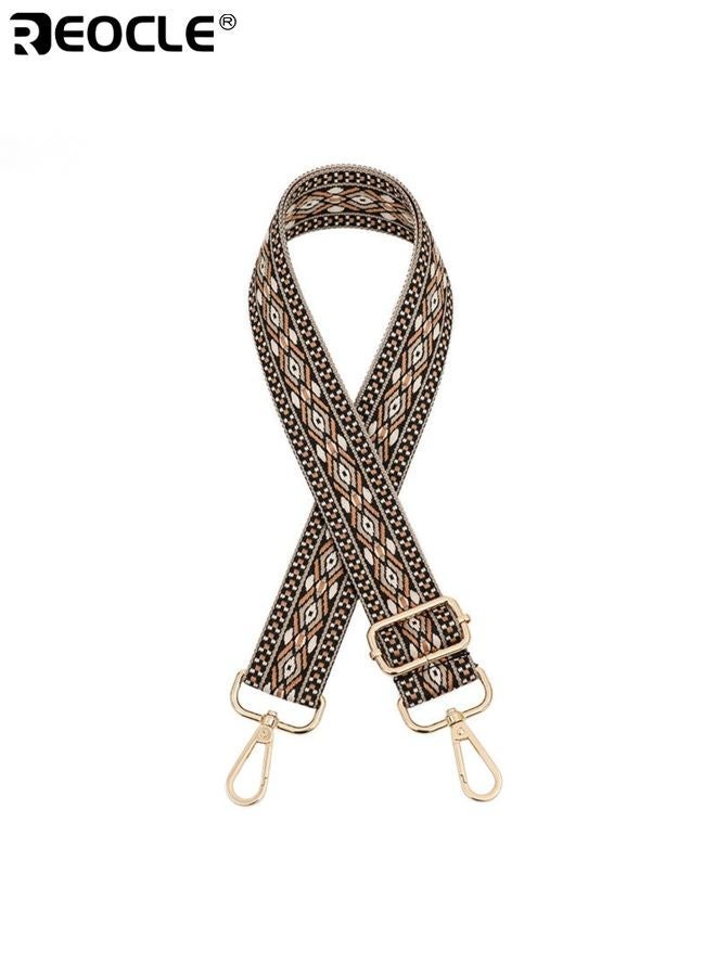 REOCLE Purse Strap Replacement with Adjustable Length and Crossbody Design Handbag Shoulder Strap with Secure Clasp for Women Purse Accessory - Image 1