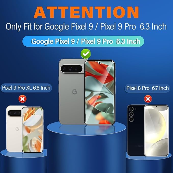 Mobilebies 9H Premium Black Border Tempered Glass Screen Protector for Google Pixel 9 Pro/Pixel 9 5G (6.3 Inch, Pack of 1) | Full Screen Coverage (Edge to Edge) Screen Guard - Image 2