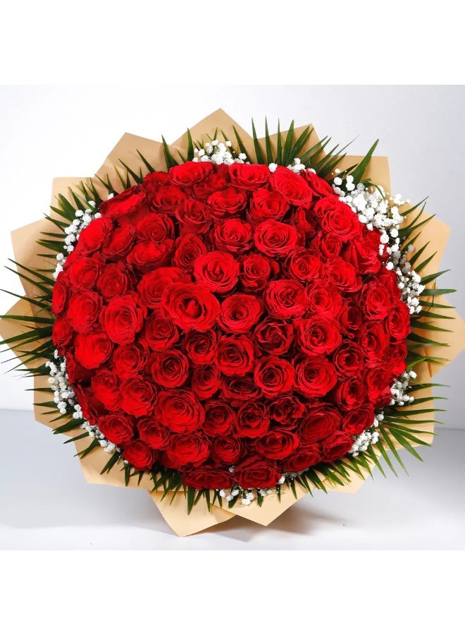 Carmel Flowers 151 Red Roses Bouquet - Image 2