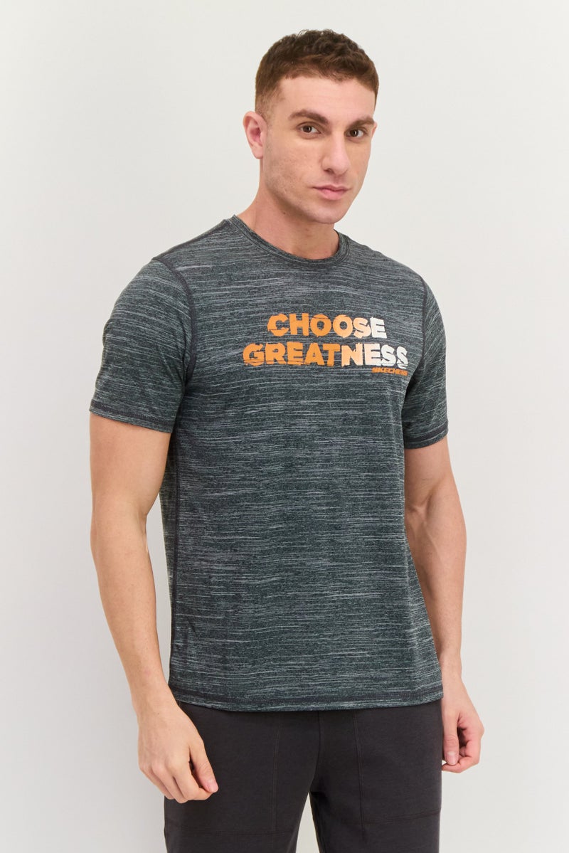 SKECHERS Men Sportswear Fit Short Sleeve Outdoor T-Shirt, Grey - Image 1