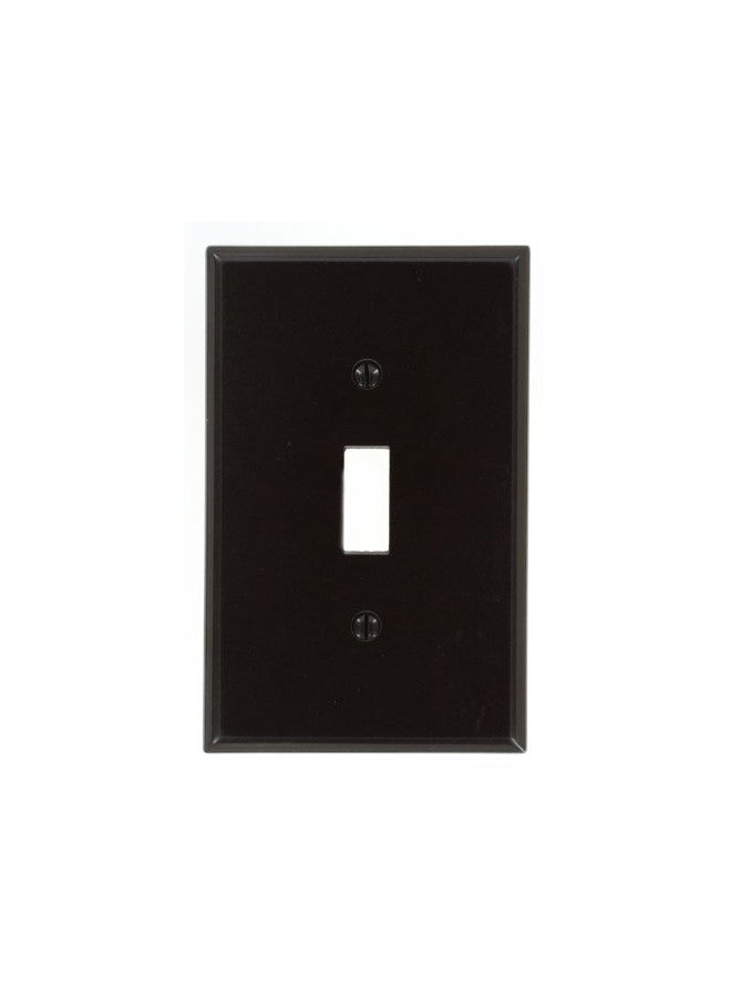 Leviton Leviton 80501 1-Gang Toggle Device Switch Wallplate, Midway Size, Brown 