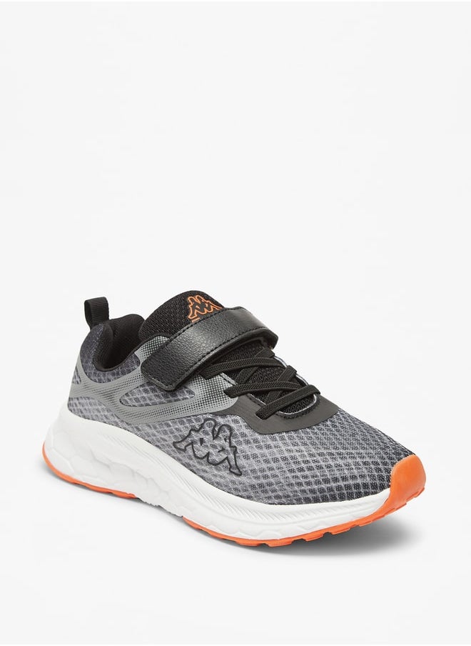 Kappa Boys' Colourblock Lace Detail Sports Shoes with Hook and Loop Closure  - Image 1