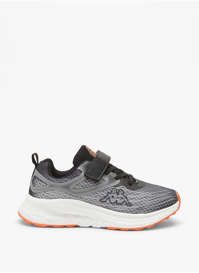 Kappa Boys' Colourblock Lace Detail Sports Shoes with Hook and Loop Closure  - Image 3