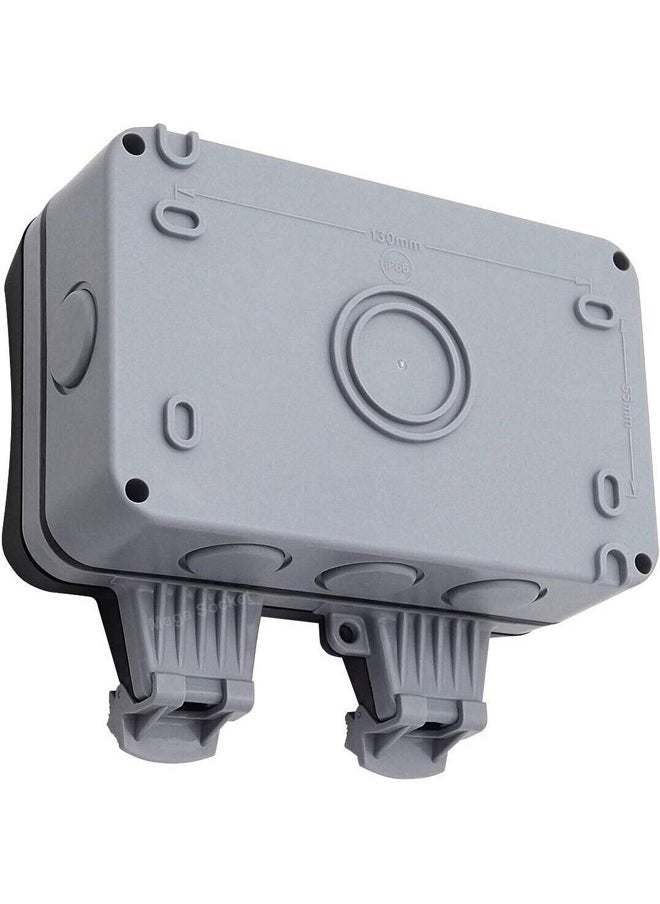 Waterproof socket box Outdoor power socket box Waterproof Ip66 Power socket Lockable 2-jack socket (double plug socket)