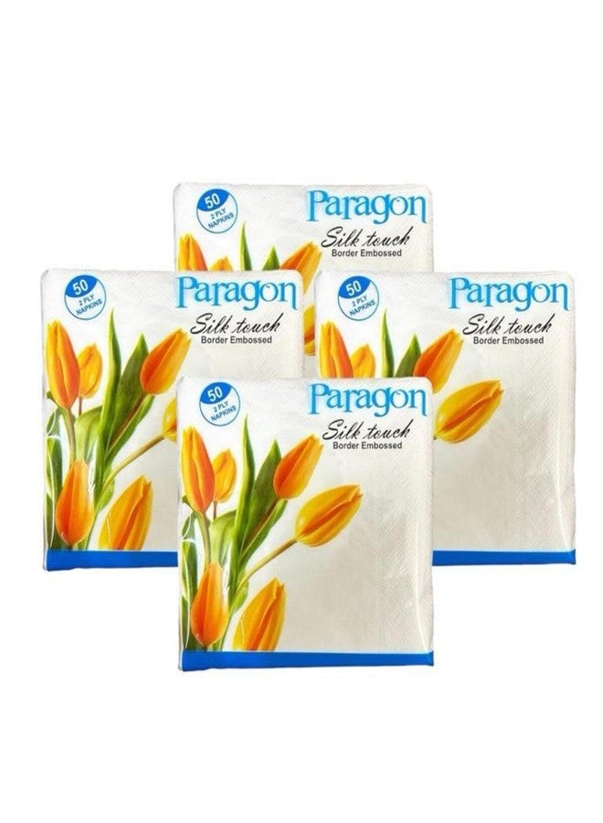 نايس تاتش ورق مناديل باراغون سيلك تاتش ذو طبقتين | 200 سحبة، 400 ورقة | عبوة من 4 قطع - Image 1