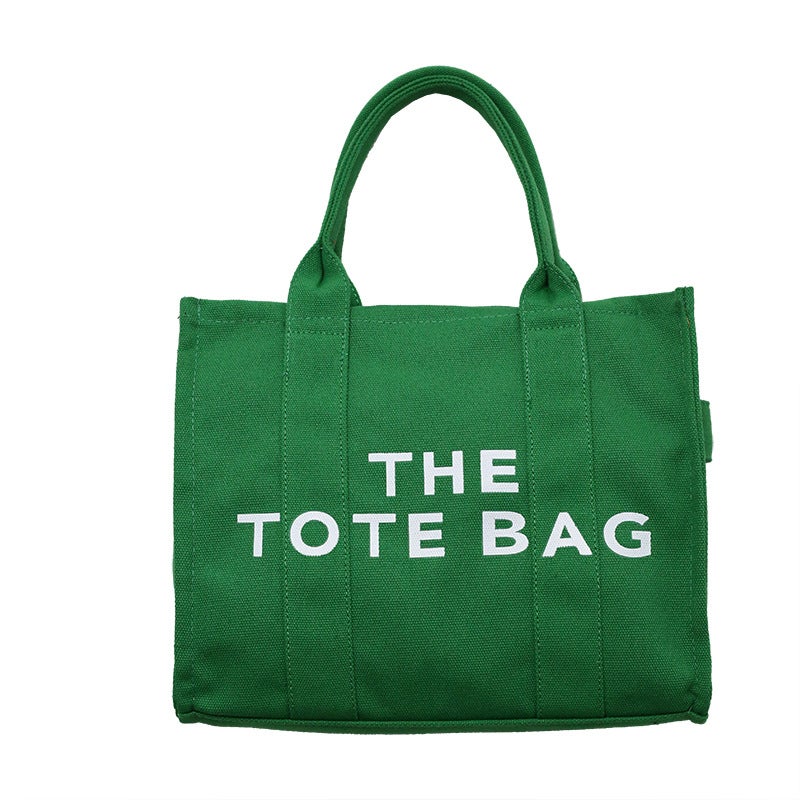 2024 Women'S Bag Simple Crossbody Bag Casual Tote Bag Letter Printed Canvas Bag Large Capacity Shoulder Bag - Image 1