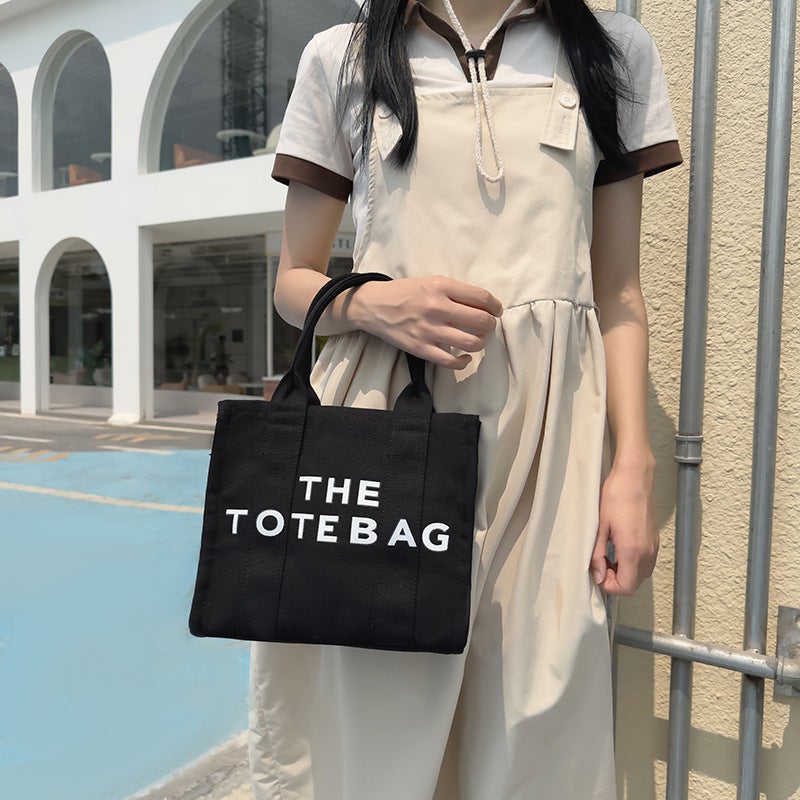 2024 Women'S Bag Simple Crossbody Bag Casual Tote Bag Letter Printed Canvas Bag Large Capacity Shoulder Bag - Image 5