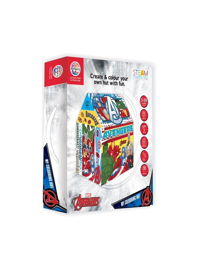 راتاناز خيمة لعب ديزني مارفل من راتنا ماي كولورينغ هت (36 × 29 × 40 سم) مجموعة قابلة للغسل وإعادة الاستخدام للأطفال من سن 3 سنوات فما فوق (المنتقمون) - Image 1