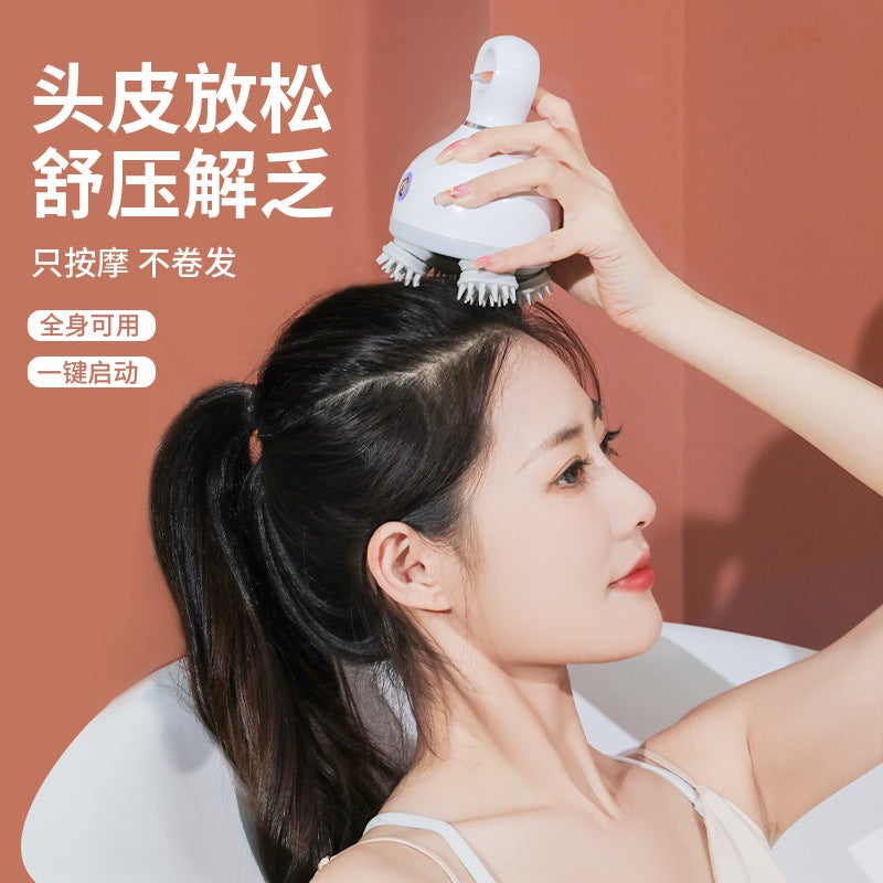 Head Massager Electric Grip Tool - Mini Electric Scalp Massager for Multi-Part Relaxation - Image 3