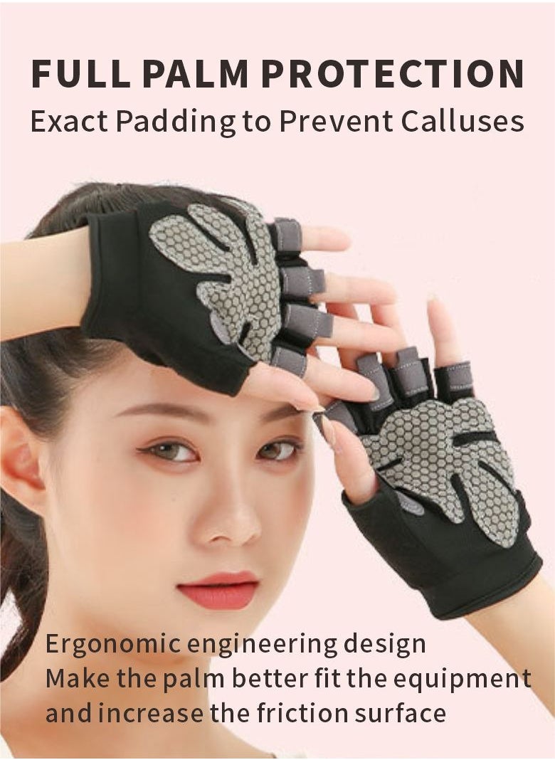 Breathable Workout Gloves, Weight Lifting Gloves for Gym, Cycling, Exercise, Fitness and Training, with Excellent Grip and Cushion Pads